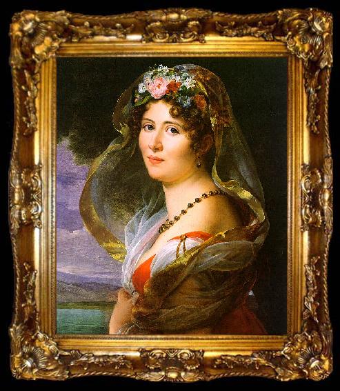 framed   Baron Francois  Gerard Constance Ossolinska Lubienska, ta009-2